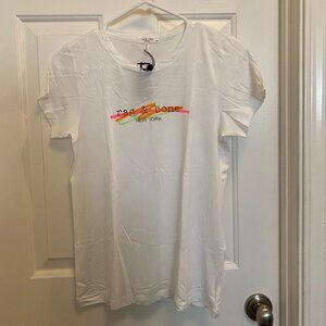 NWT Rag & Bone highlighter logo tee t shirt White sz S small